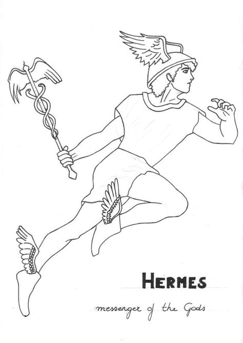 hermes dessin facile|Hermes staff drawing.